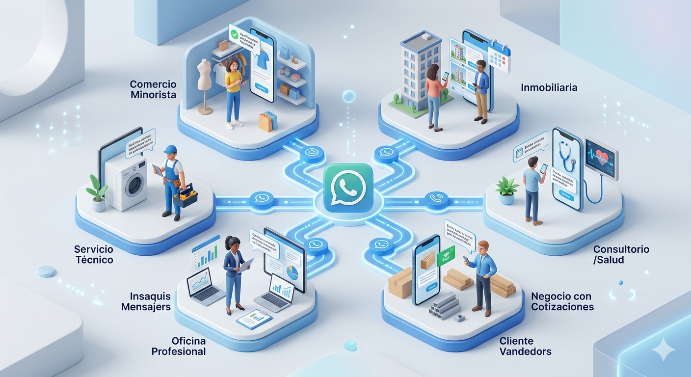 Flujo de automatización desde WhatsApp hacia paneles y atención humana